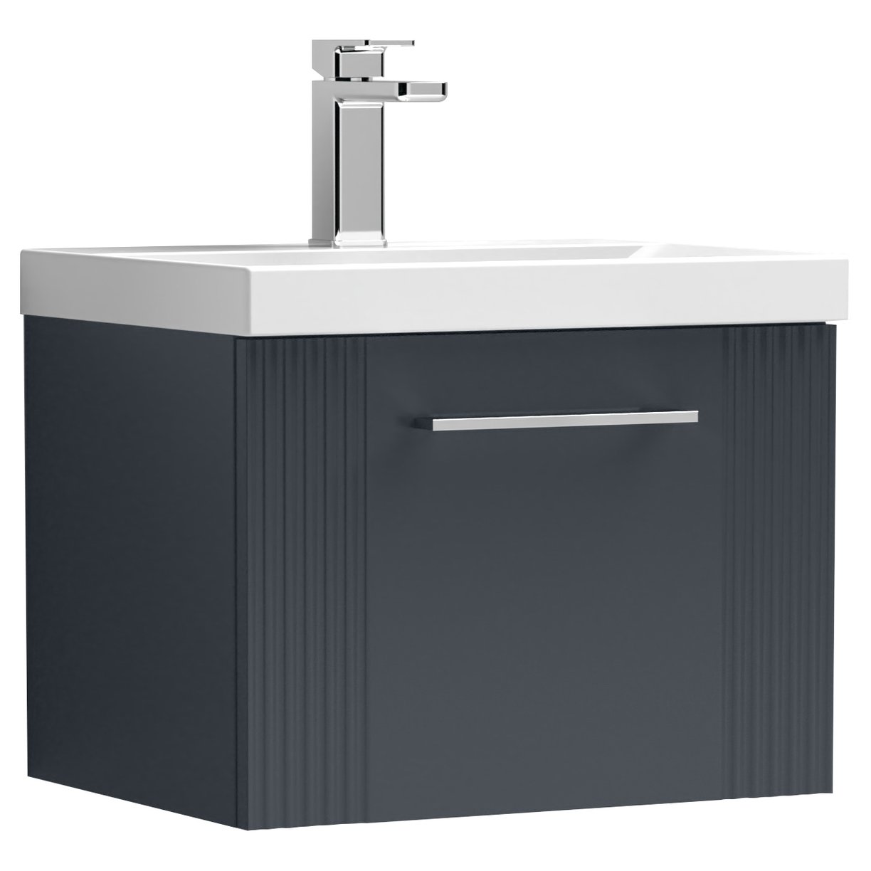 Deco 500mm Wall Hung 1-Drawer Vanity Unity & Thin-Edge Ceramic Basin