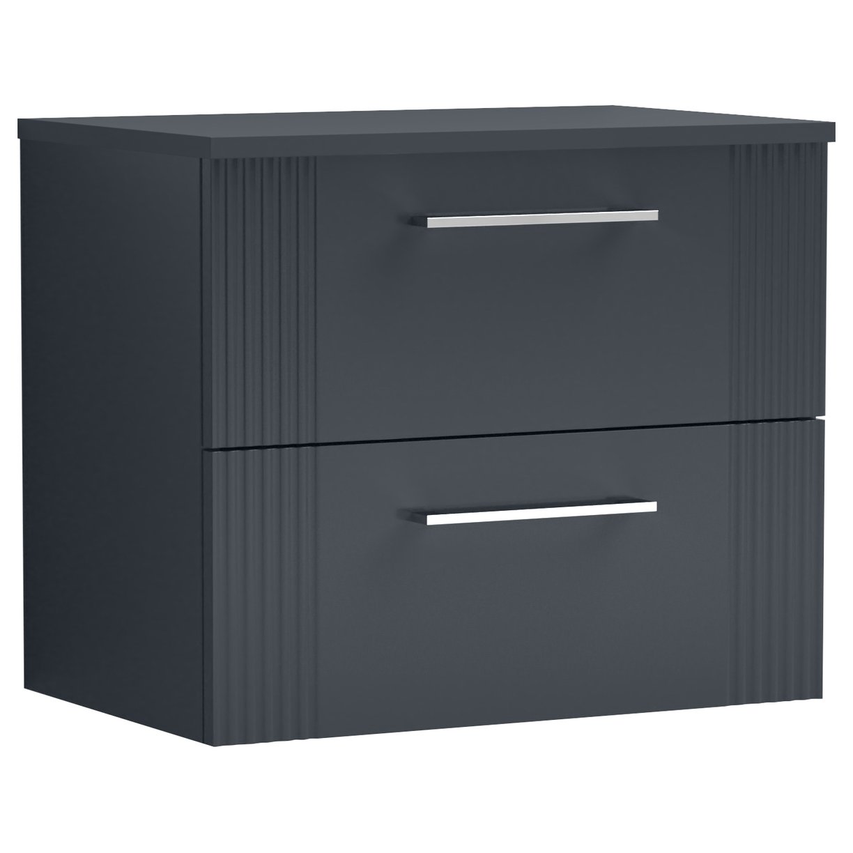 Deco 600mm Wall Hung 2-Drawer Vanity Unit & Worktop