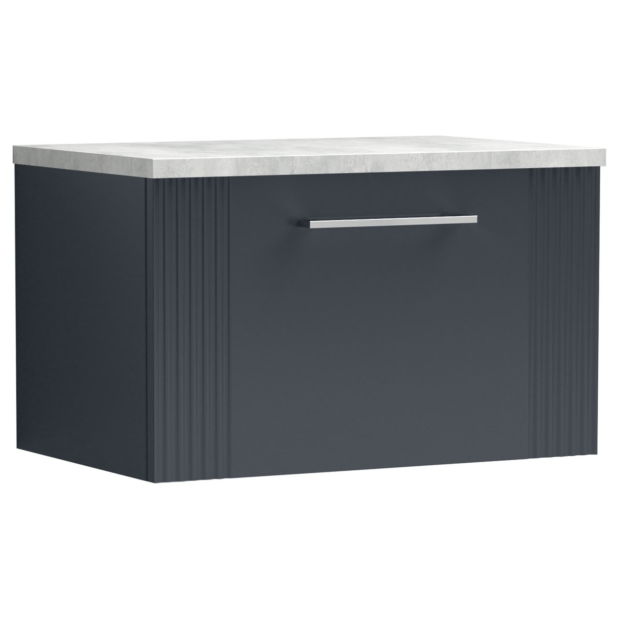 Deco 600mm Wall Hung 1-Drawer Vanity Unit & Laminate Worktop