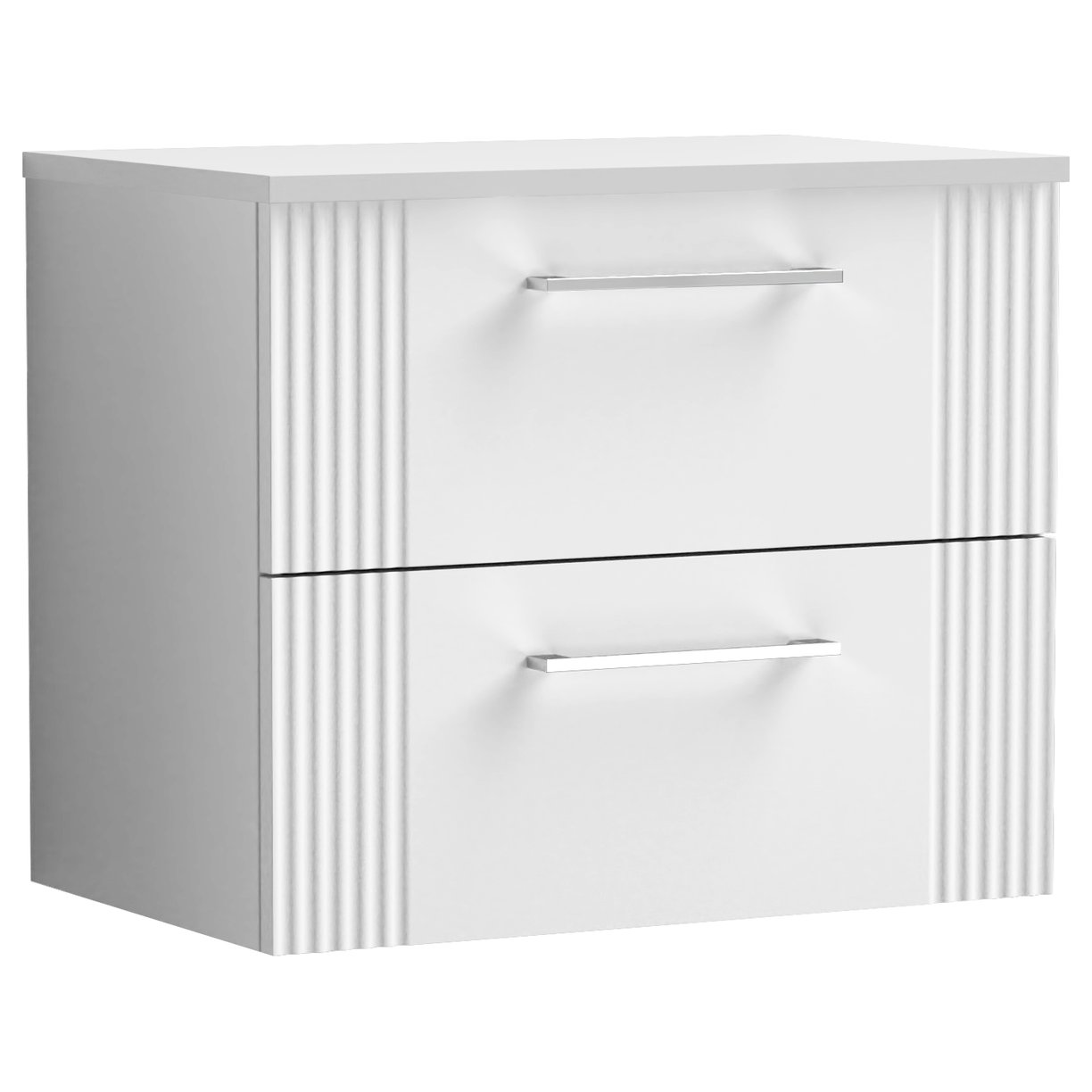 Deco 600mm Wall Hung 2-Drawer Vanity Unit & Worktop