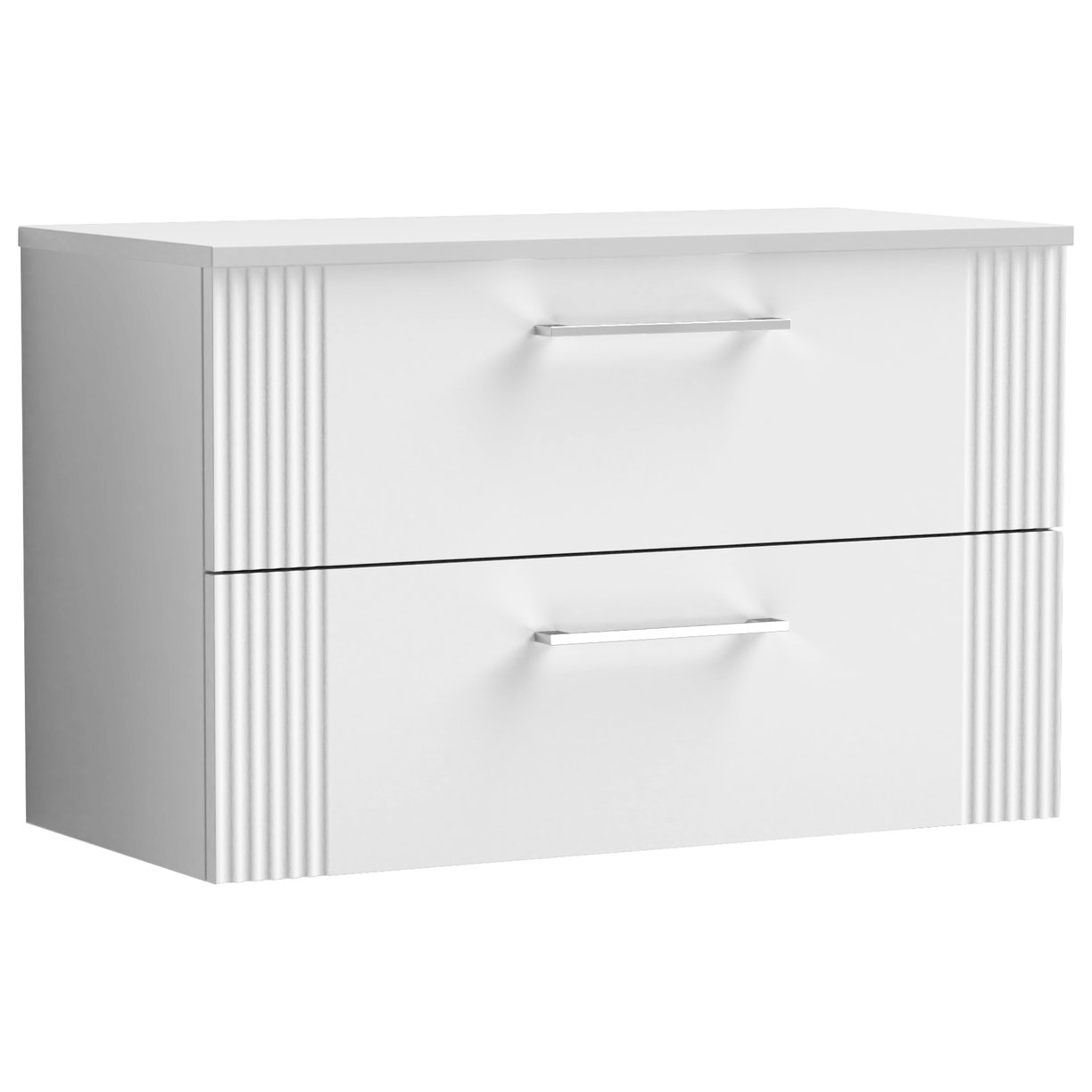 Deco 800mm Wall Hung 2-Drawer Vanity Unit & Worktop