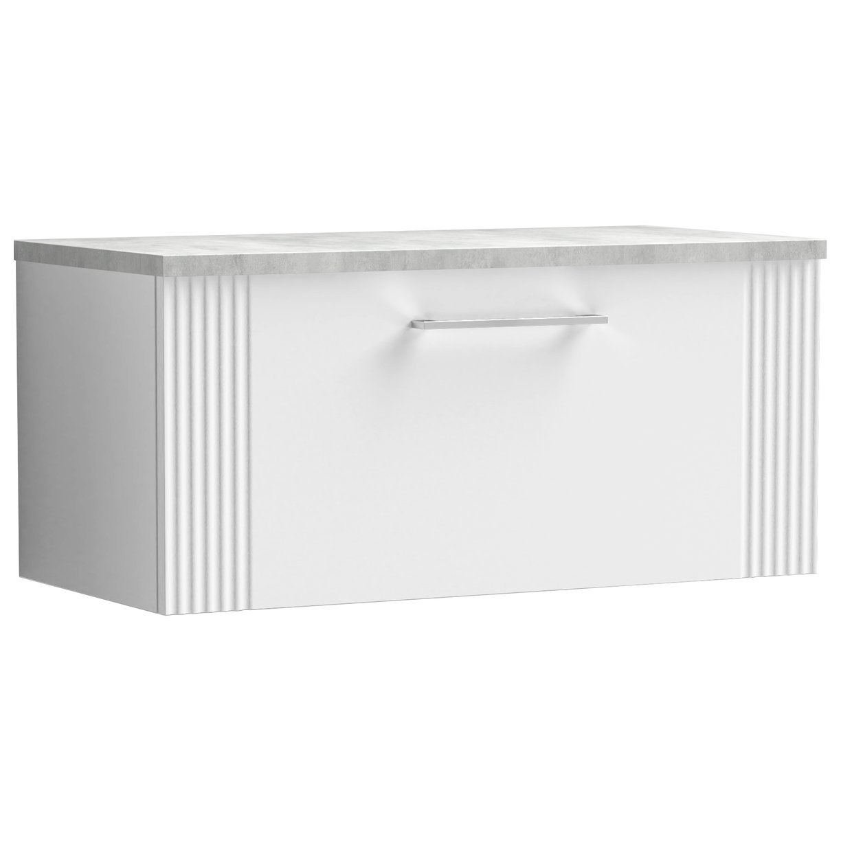 Deco 800mm Wall Hung 1-Drawer Vanity Unit & Laminate Worktop