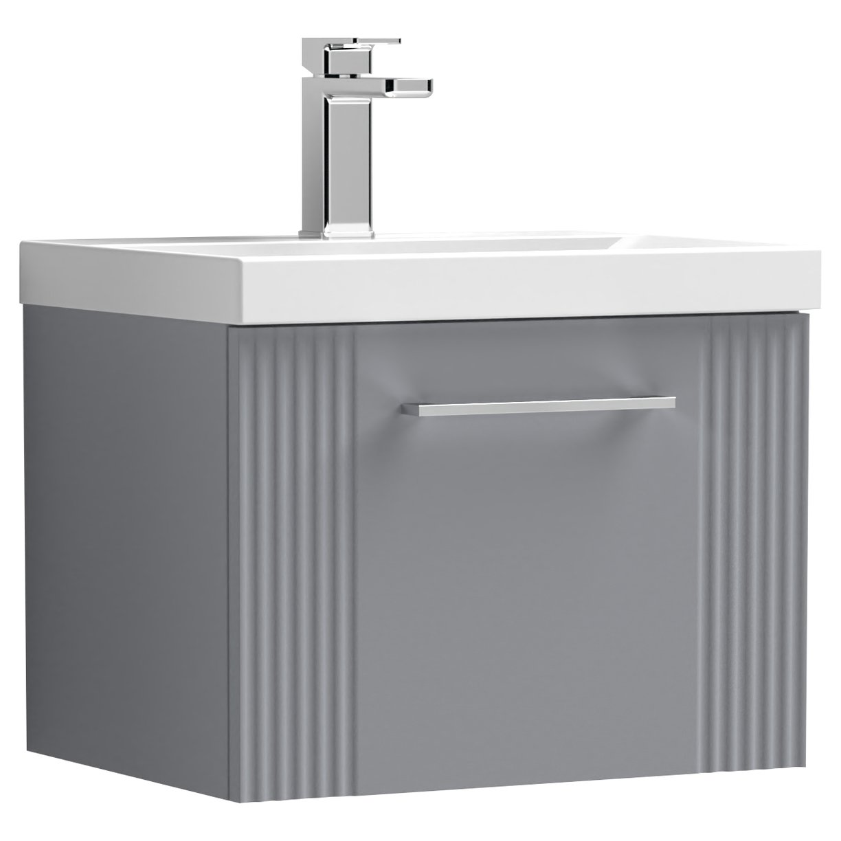 Deco 500mm Wall Hung 1-Drawer Vanity Unity & Thin-Edge Ceramic Basin