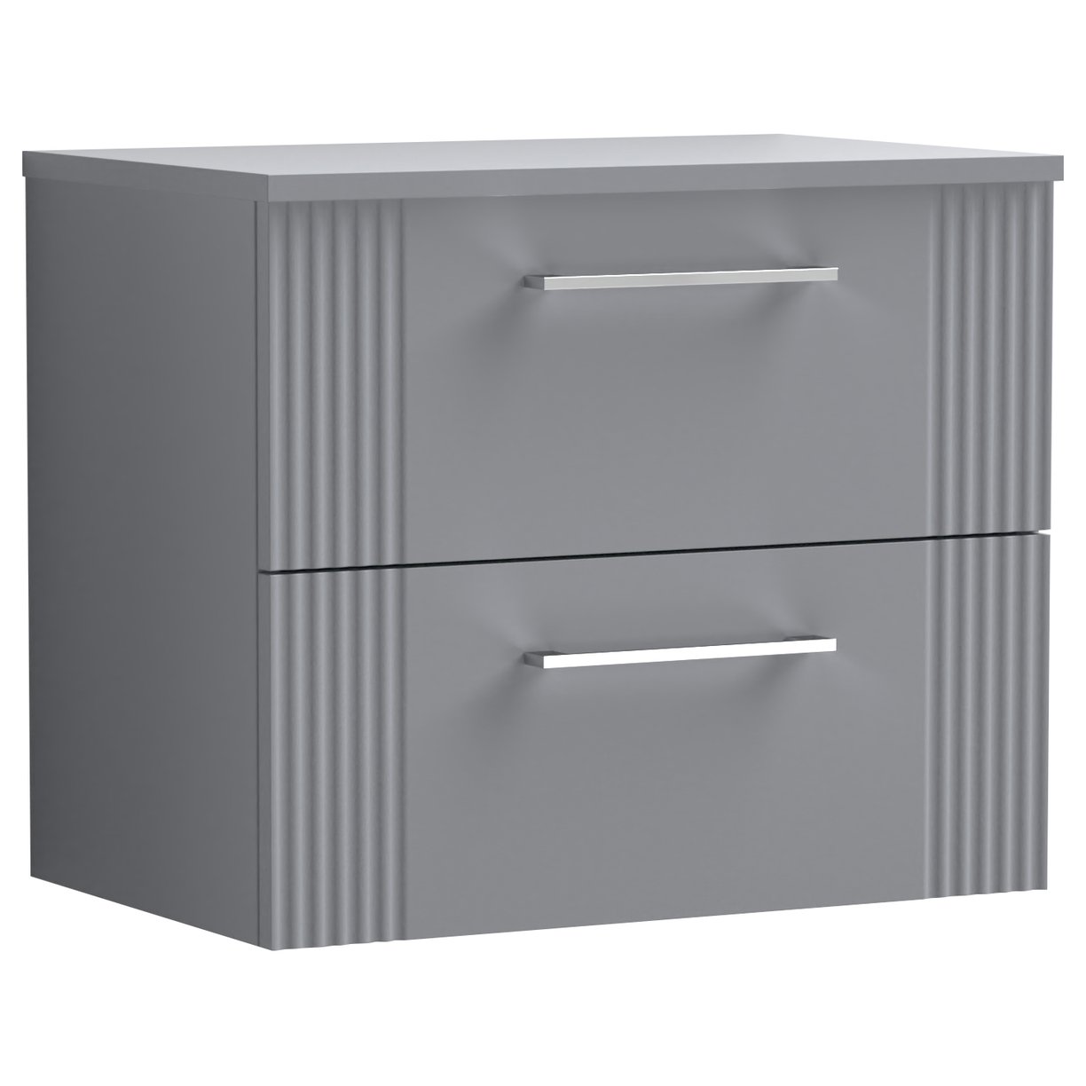 Deco 600mm Wall Hung 2-Drawer Vanity Unit & Worktop
