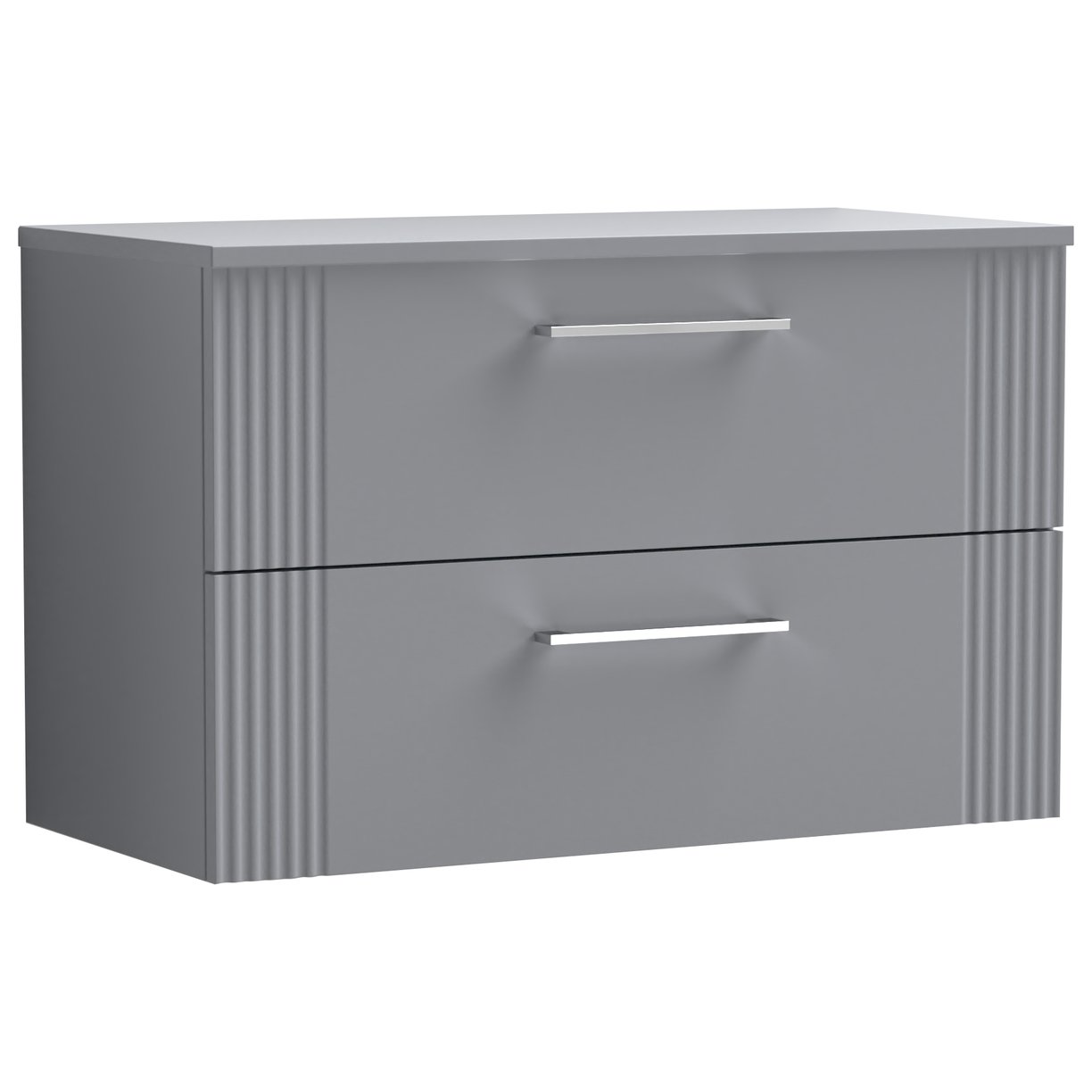Deco 800mm Wall Hung 2-Drawer Vanity Unit & Worktop