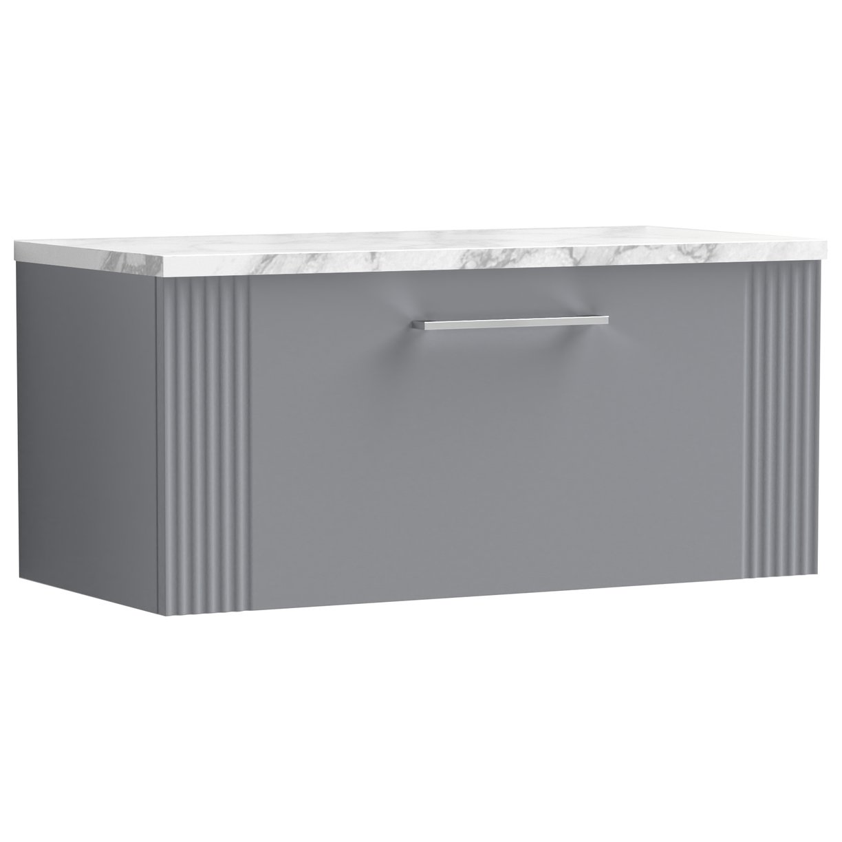 Deco 800mm Wall Hung 1-Drawer Vanity Unit & Laminate Worktop