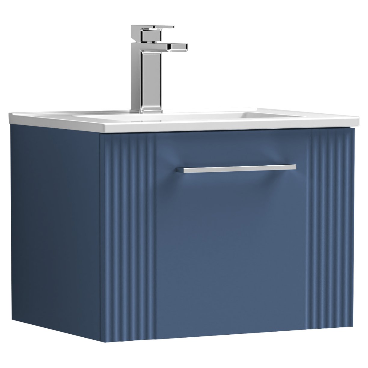 Deco 500mm Wall Hung 1-Drawer Vanity Unity & Minimalist Ceramic Basin
