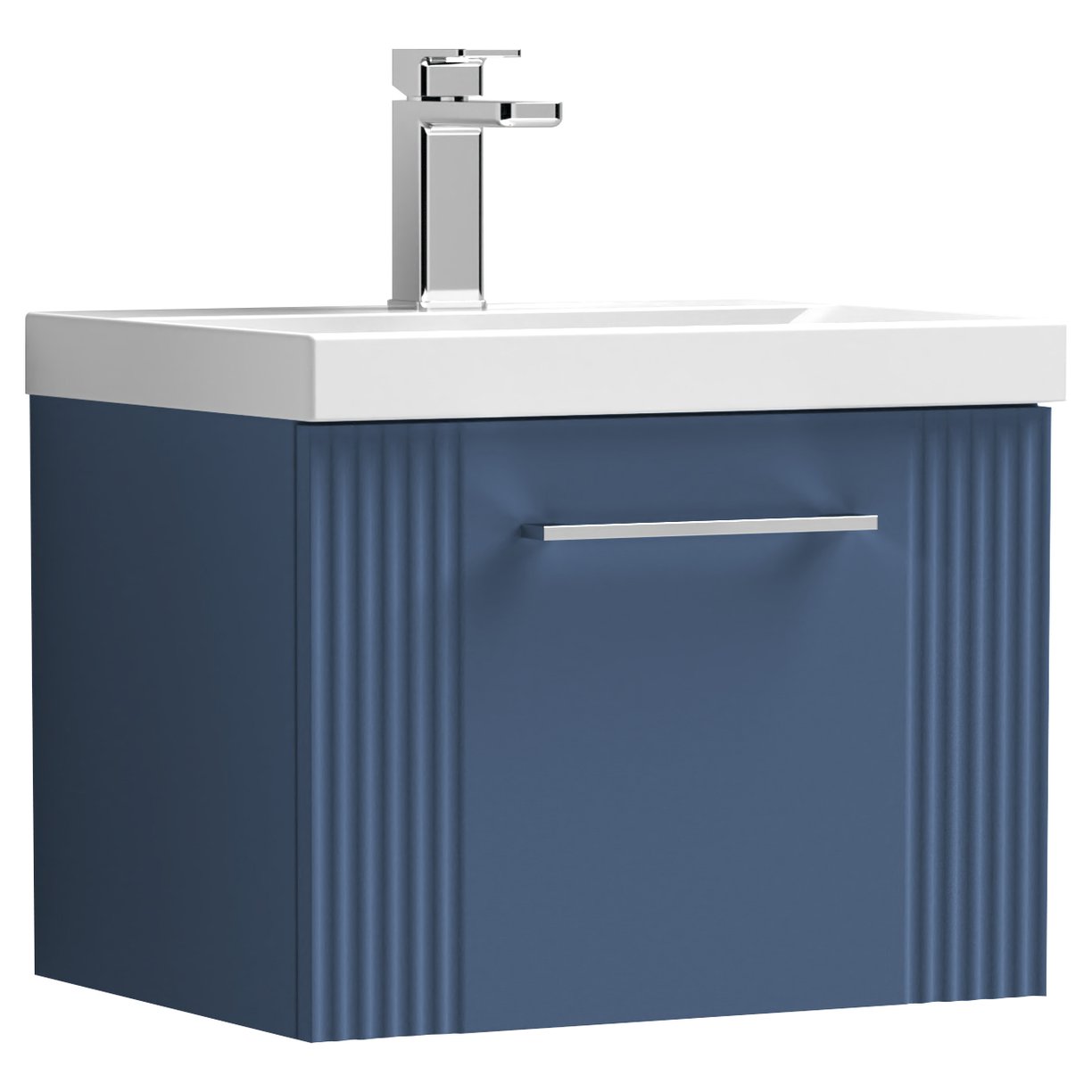 Deco 500mm Wall Hung 1-Drawer Vanity Unity & Thin-Edge Ceramic Basin