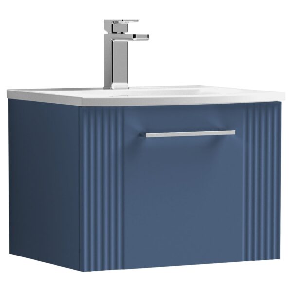 Deco 500mm Wall Hung 1-Drawer Vanity Unity & Curved Ceramic Basin