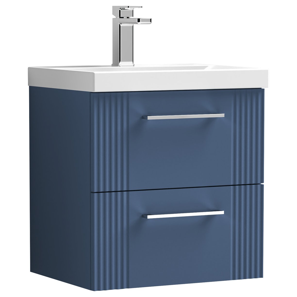 Deco 500mm Wall Hung 2-Drawer Vanity Unity & Mid-Edge Ceramic Basin