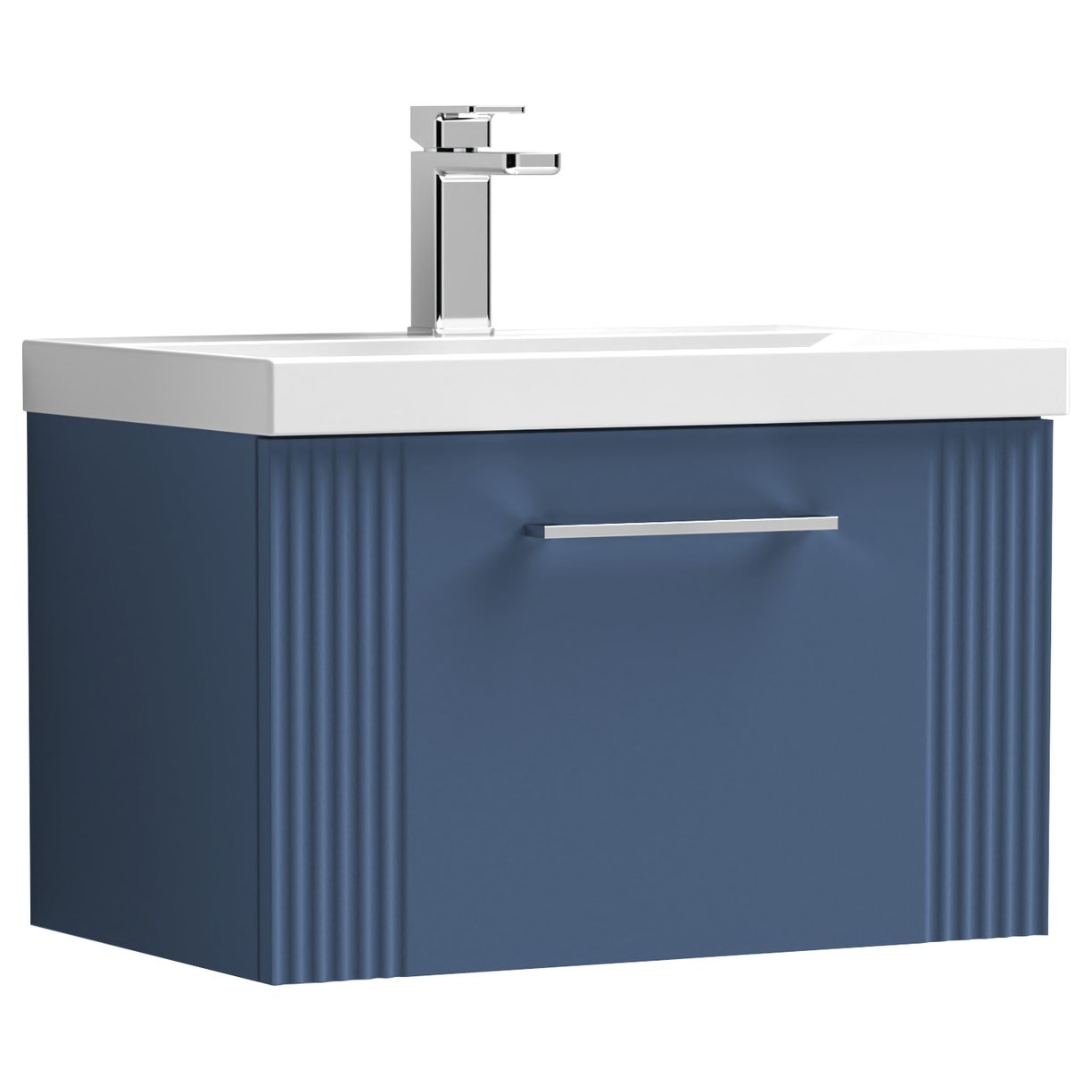 Deco 600mm Wall Hung 1-Drawer Vanity Unit & Mid-Edge Ceramic Basin
