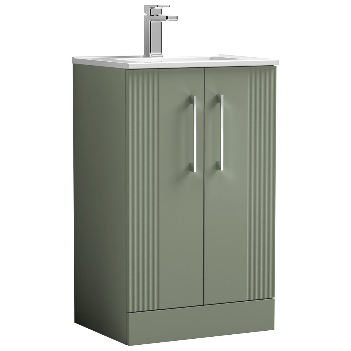 Deco 500mm Floor Standing 2-Door Vanity Unity & Minimalist Ceramic Basin