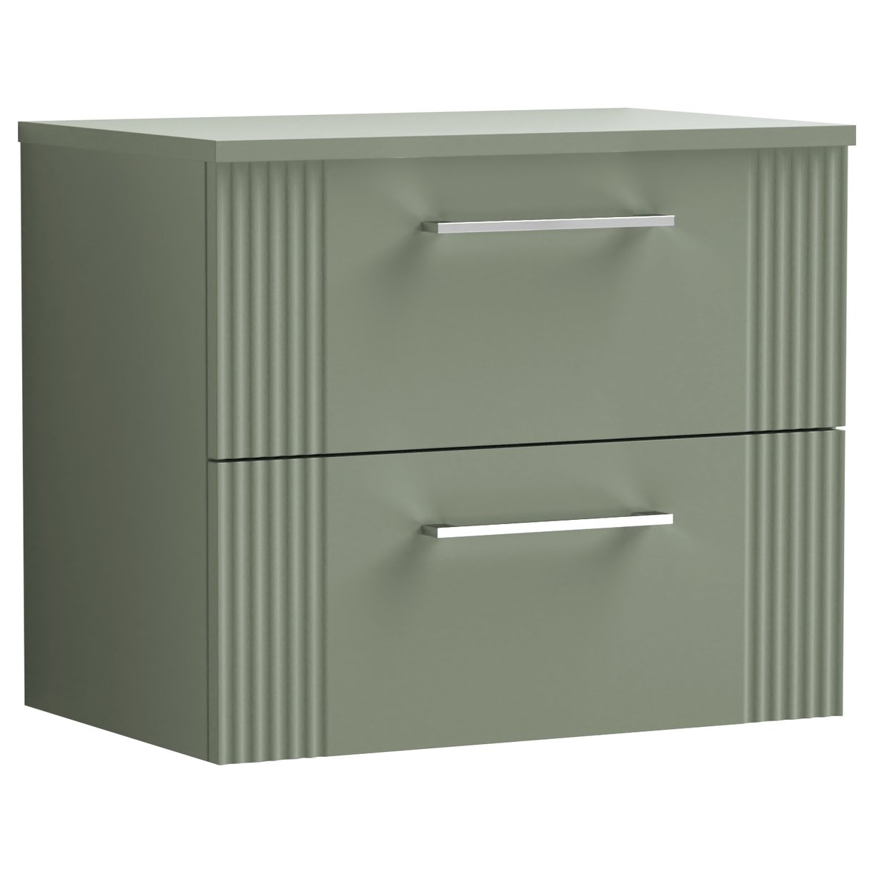 Deco 600mm Wall Hung 2-Drawer Vanity Unit & Worktop