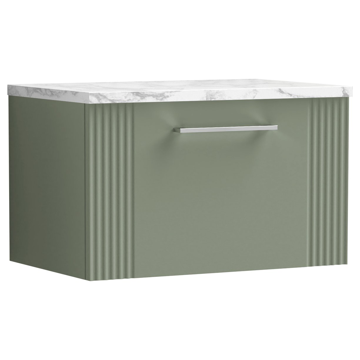 Deco 600mm Wall Hung 1-Drawer Vanity Unit & Laminate