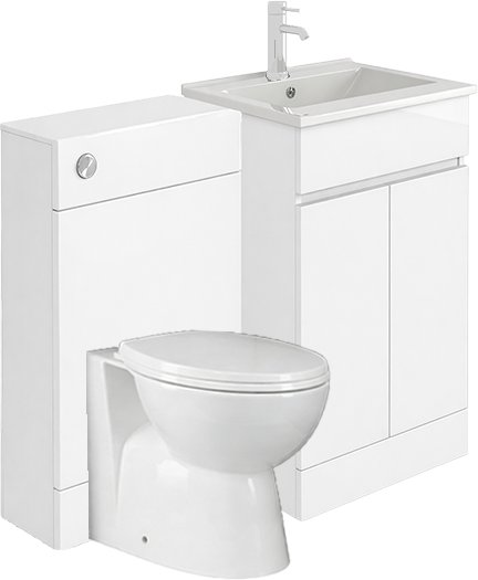 Vittoria 1000mm Square Handleless Furniture Set - Complete