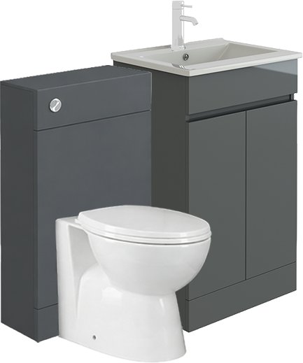 Vittoria 1000mm Square Handleless Furniture Set - Complete