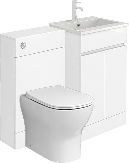 Vittoria 1000mm Square Handleless Furniture Set - Freya