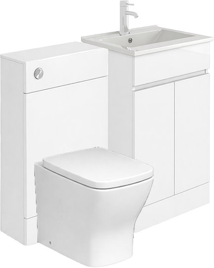 Vittoria 1000mm Square Handleless Furniture Set - Cube