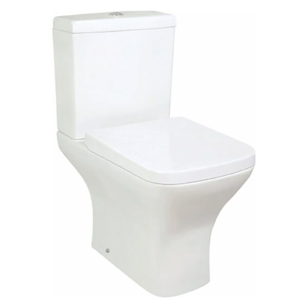 Cube Close Coupled WC Pan , Cistern & Soft Close Seat