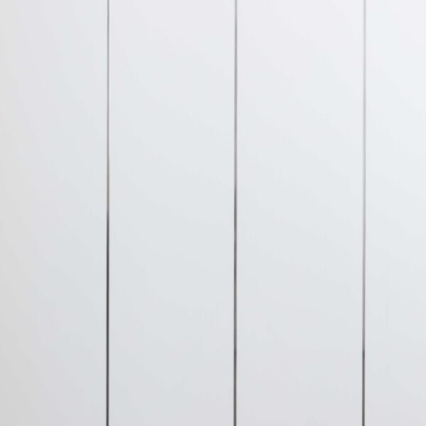 8mm White Silver Edge Gloss Ceiling Panels - 4m x 250mm (Pack of 4)