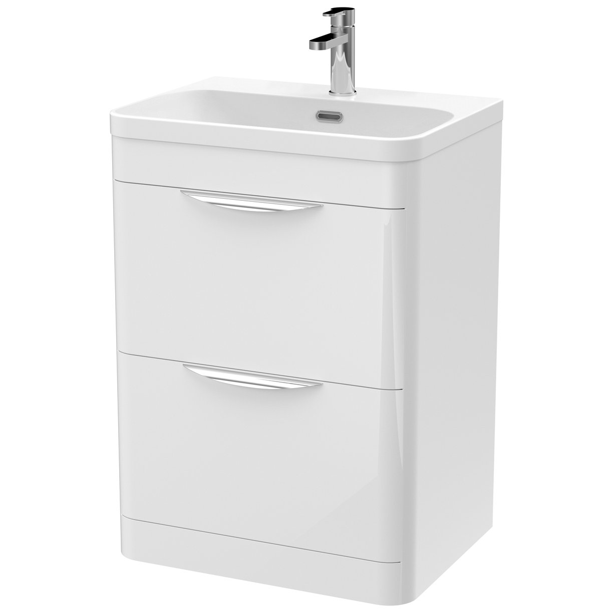 Parade 600mm Floor Standing Vanity Unit & Thin-Edge Ceramic Basin