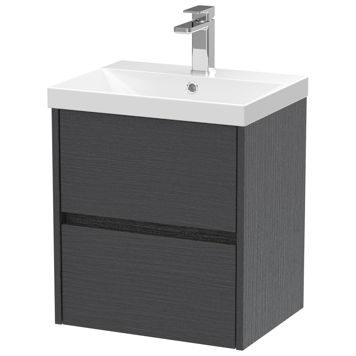 Havana 500mm Wall Hung 2-Drawer Vanity Unit & Thin-Edge Ceramic Basin