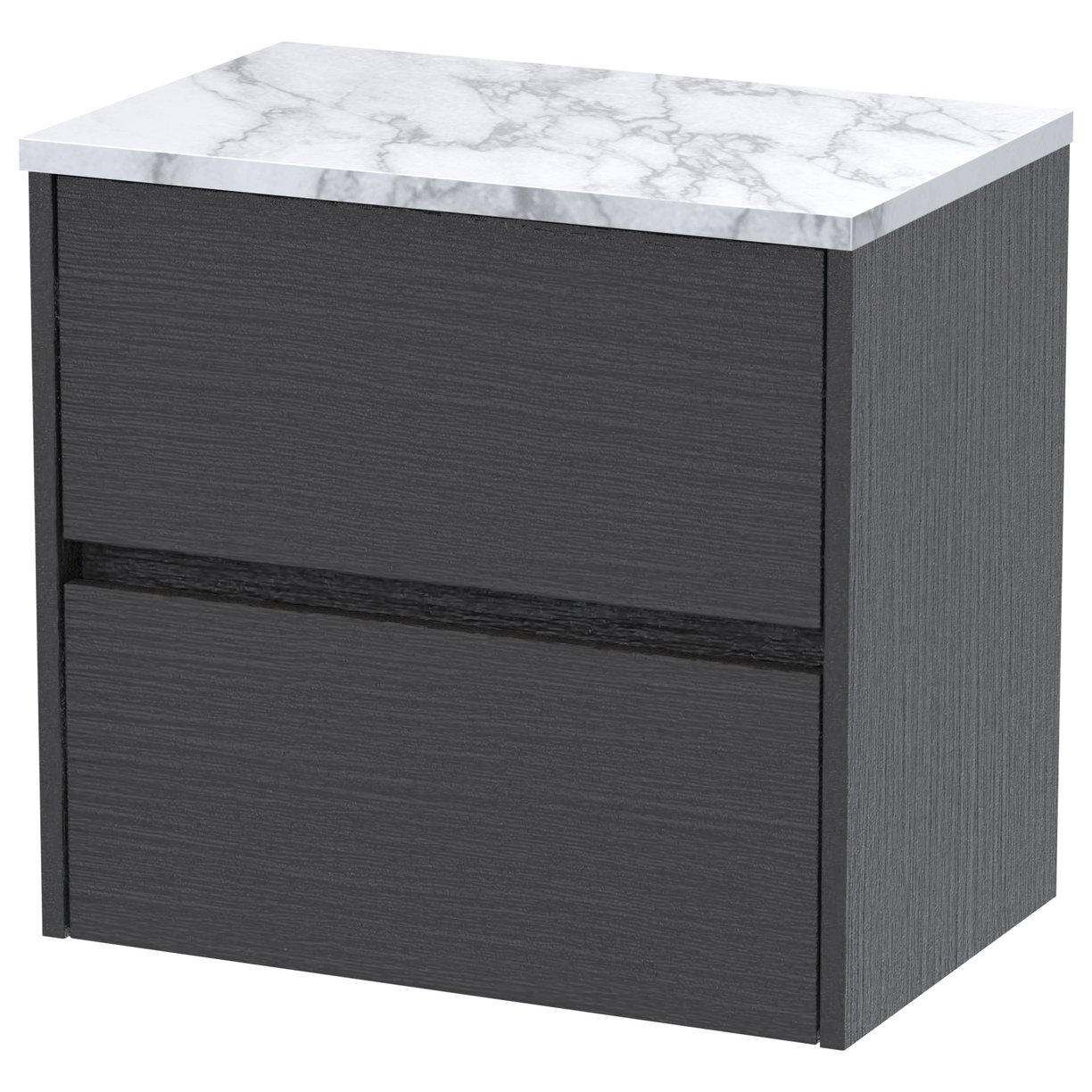 Havana 600mm Wall Hung 2-Drawer Vanity Unit & WorkTop