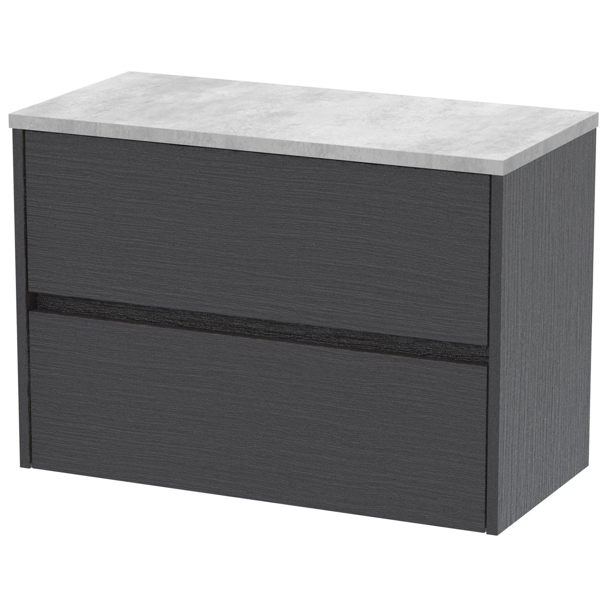 Havana 800mm Wall Hung 2-Drawer Vanity Unit & WorkTop