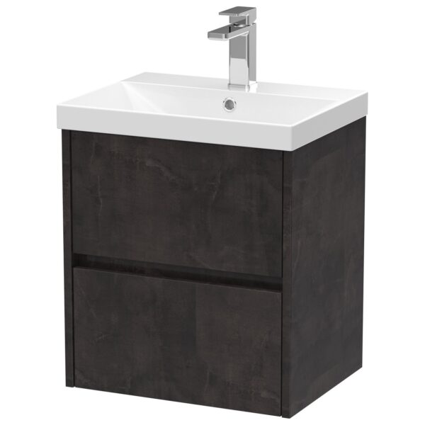 Havana 500mm Wall Hung 2-Drawer Vanity Unit & Thin-Edge Ceramic Basin
