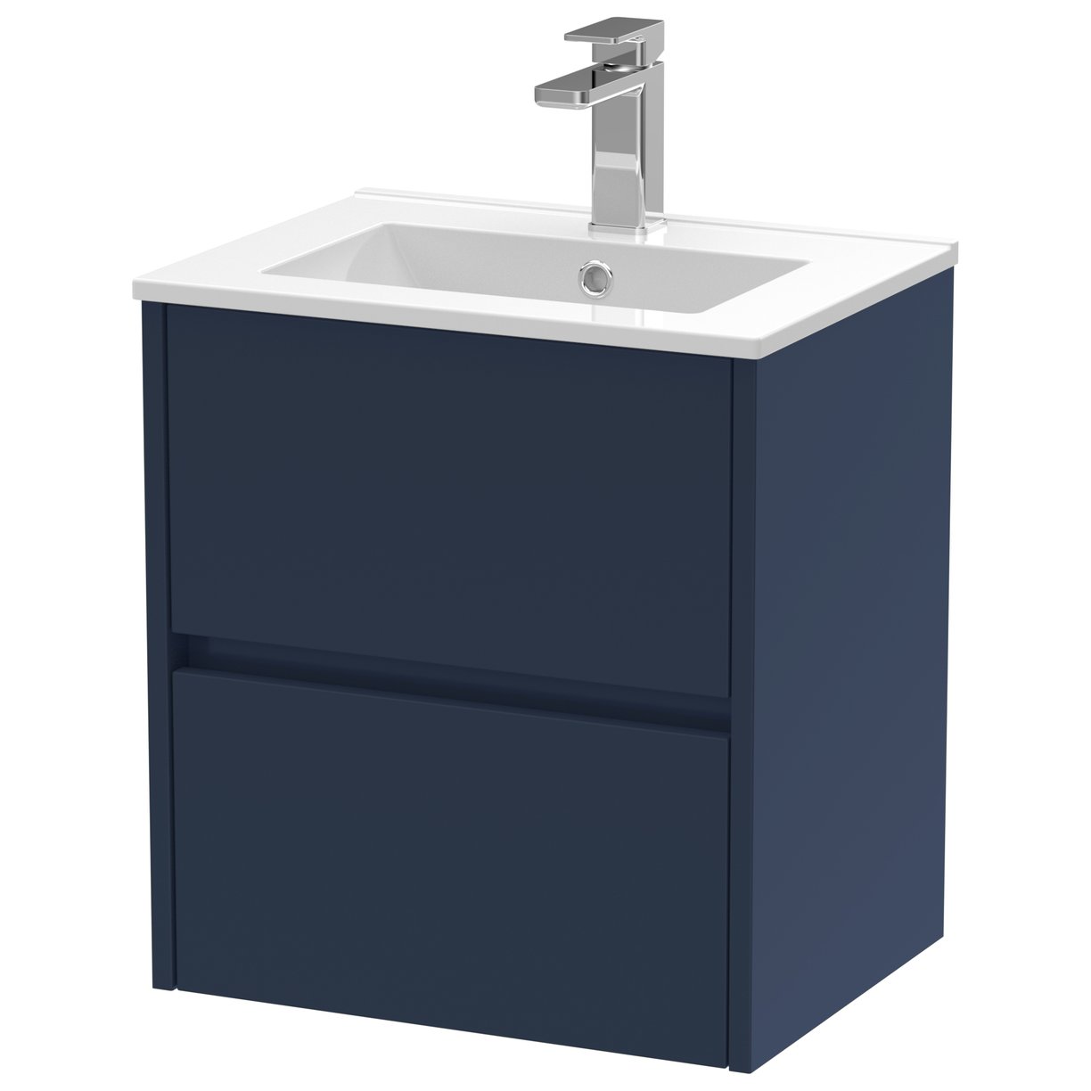 Havana 500mm Wall Hung 2-Drawer Vanity Unit & Minimalist Ceramic Basin