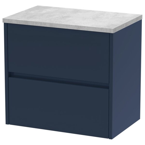 Havana 600mm Wall Hung 2-Drawer Vanity Unit & Worktop
