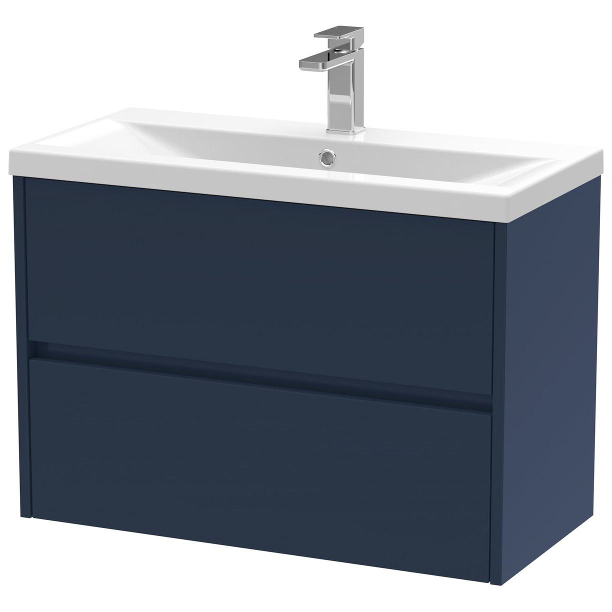 Havana 800mm Wall Hung 2-Drawer Vanity Unit & Mid-Edge Ceramic Basin