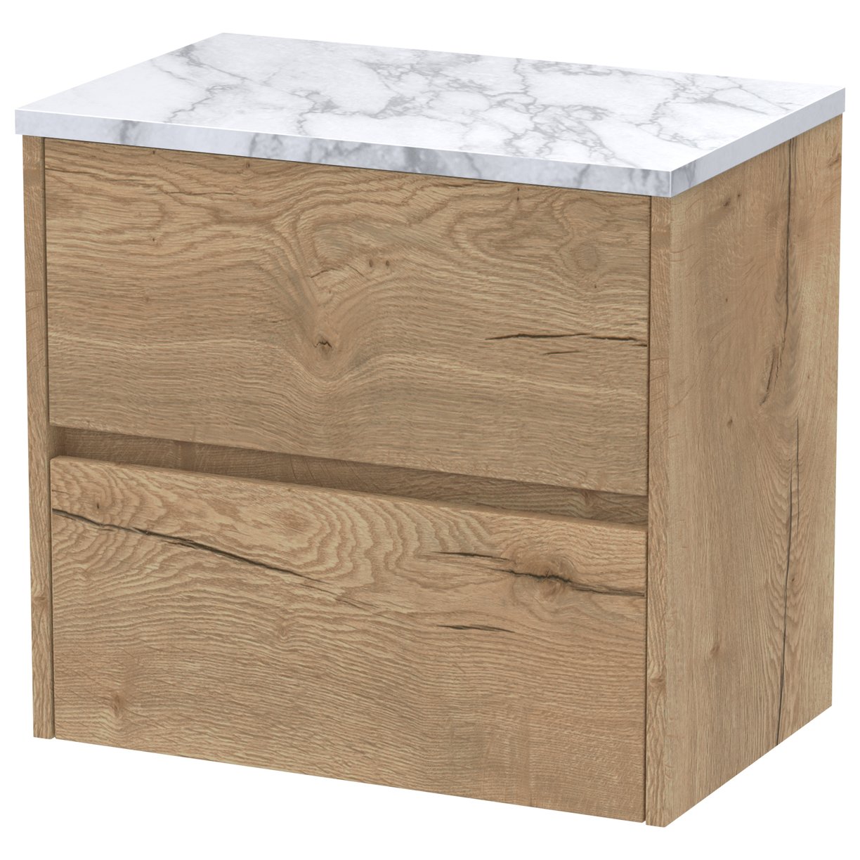 Havana 600mm Wall Hung 2-Drawer Vanity Unit & Worktop