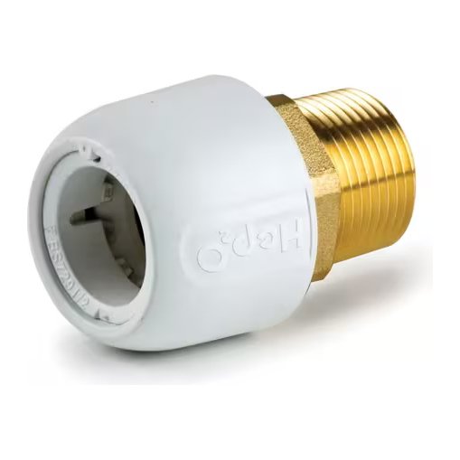 Hep2O Brass Adapter 22mm x ¾"