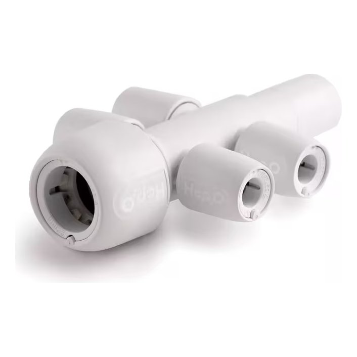 Hep2O 4 Port Manifold Opposite Side 22 x 10mm