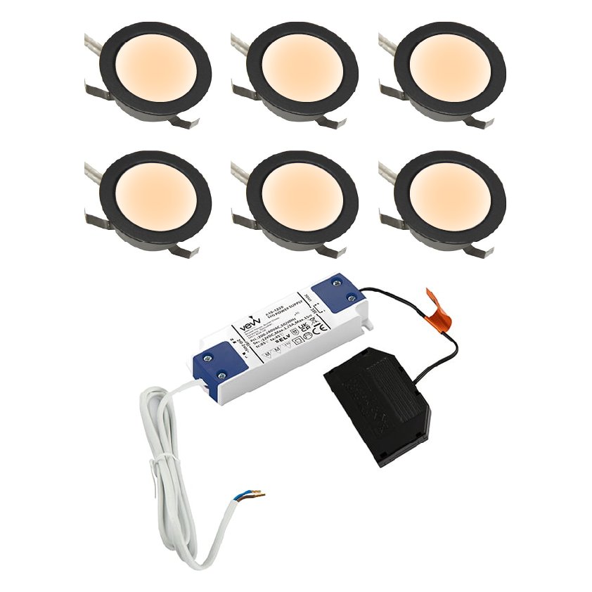 Sola IP65 Round 6 Light Spot Kit Warm White & Driver