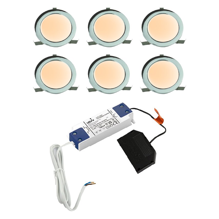 Sola IP65 Round 6 Light Spot Kit Warm White & Driver