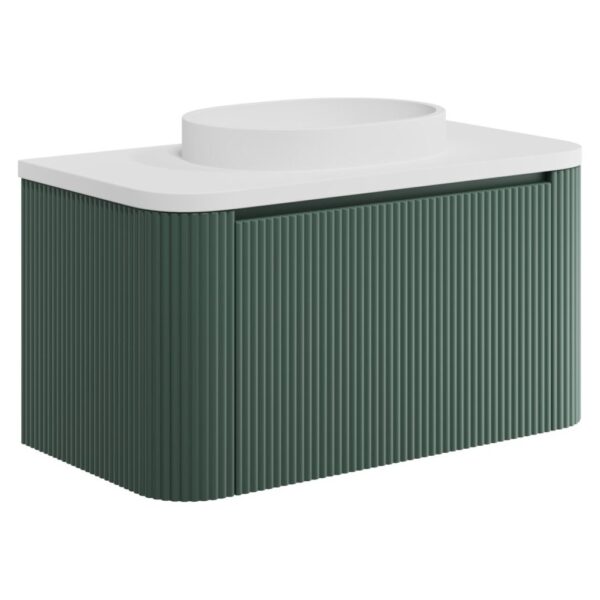 Linea 900 Curved Wall Hung Vanity Unit & Counter Top Basin