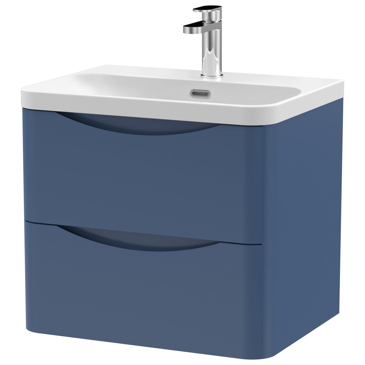 Lunar 600mm Wall Hung 2-Drawer Vanity & Thin-Edge Ceramic Basin