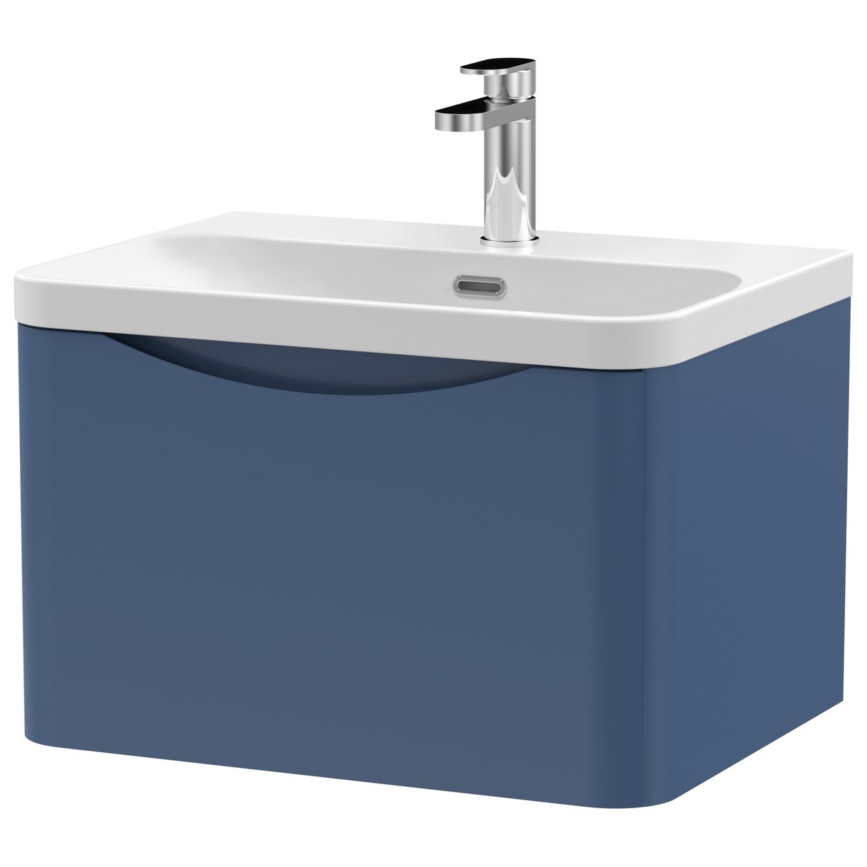 Lunar 600mm Wall Hung 1-Drawer Vanity & Thin-Edge Ceramic Basin