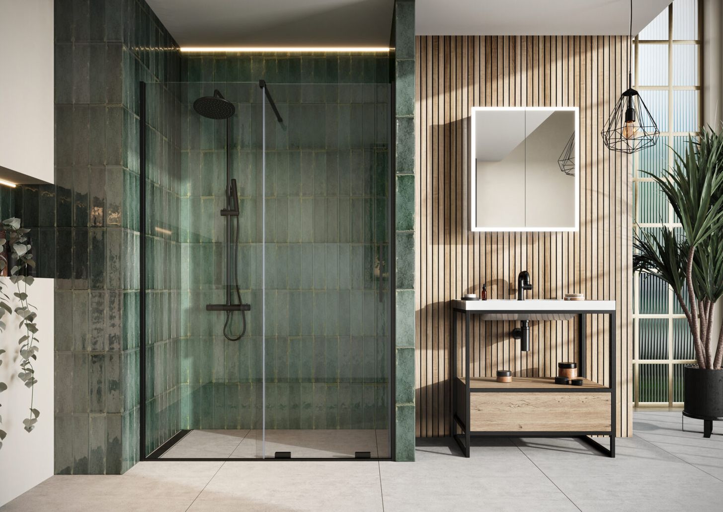 Momentum 8mm Sliding Door with Profile & Accessory Pack 1600mm
