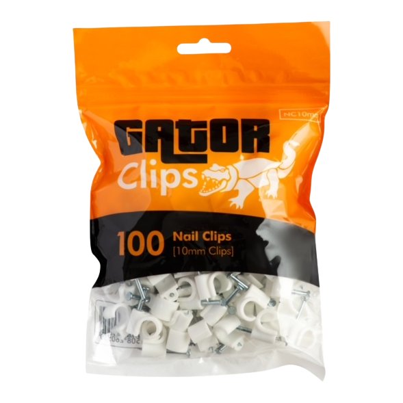 Nail In Pipe Clip 10mm (Pack of 100 - Sold In Singles)