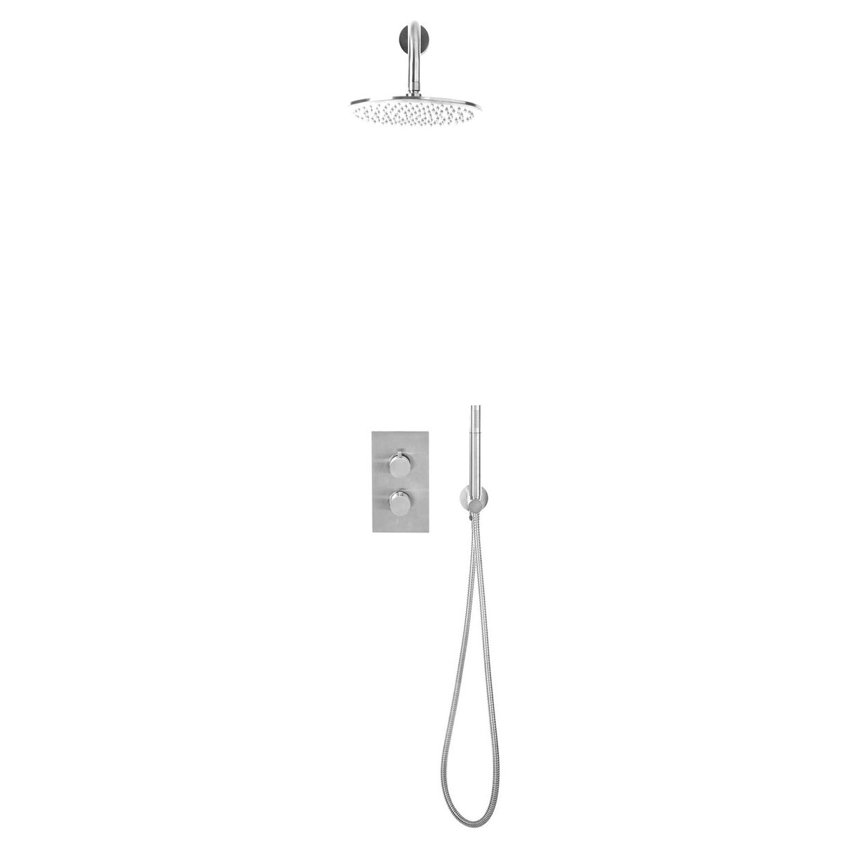 Core Concealed Shower with Head, Arm & Handset with Wall Outlet Holder