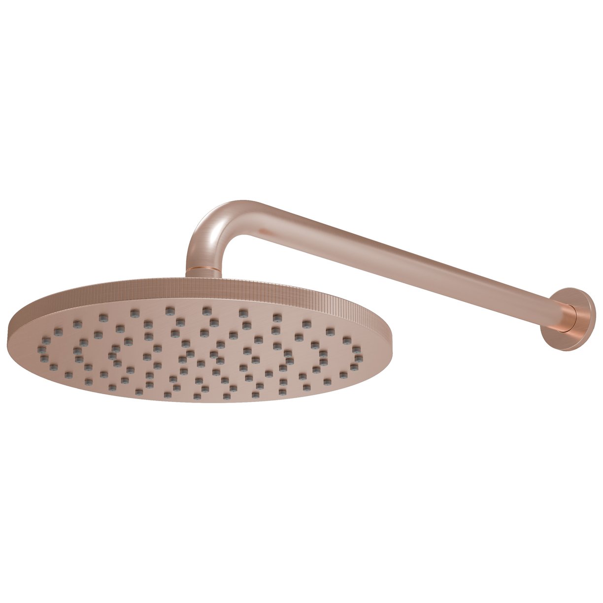 Core Knurled Round Shower Head & Arm