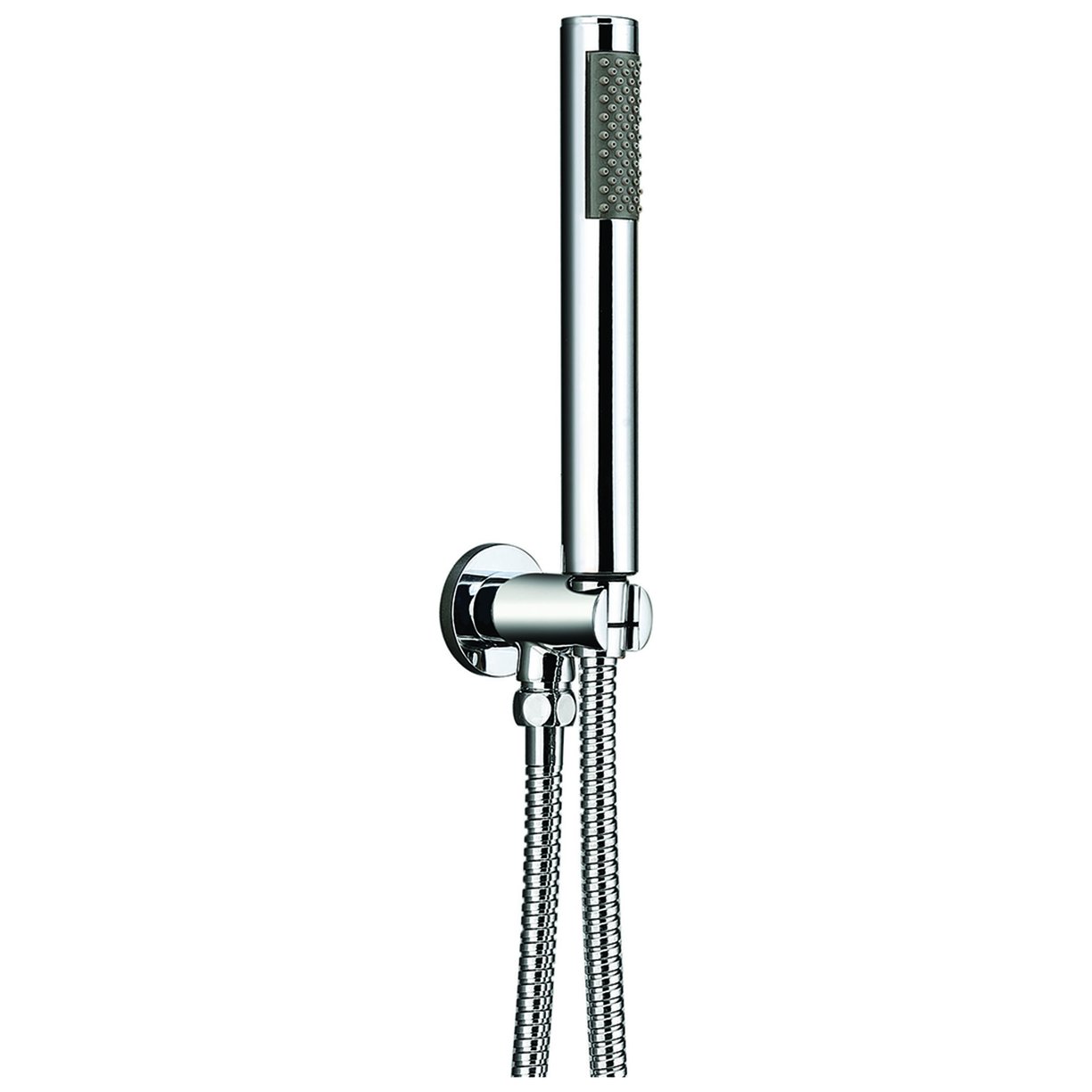 Round Shower Wall Outlet with Holder, Hose & Handset