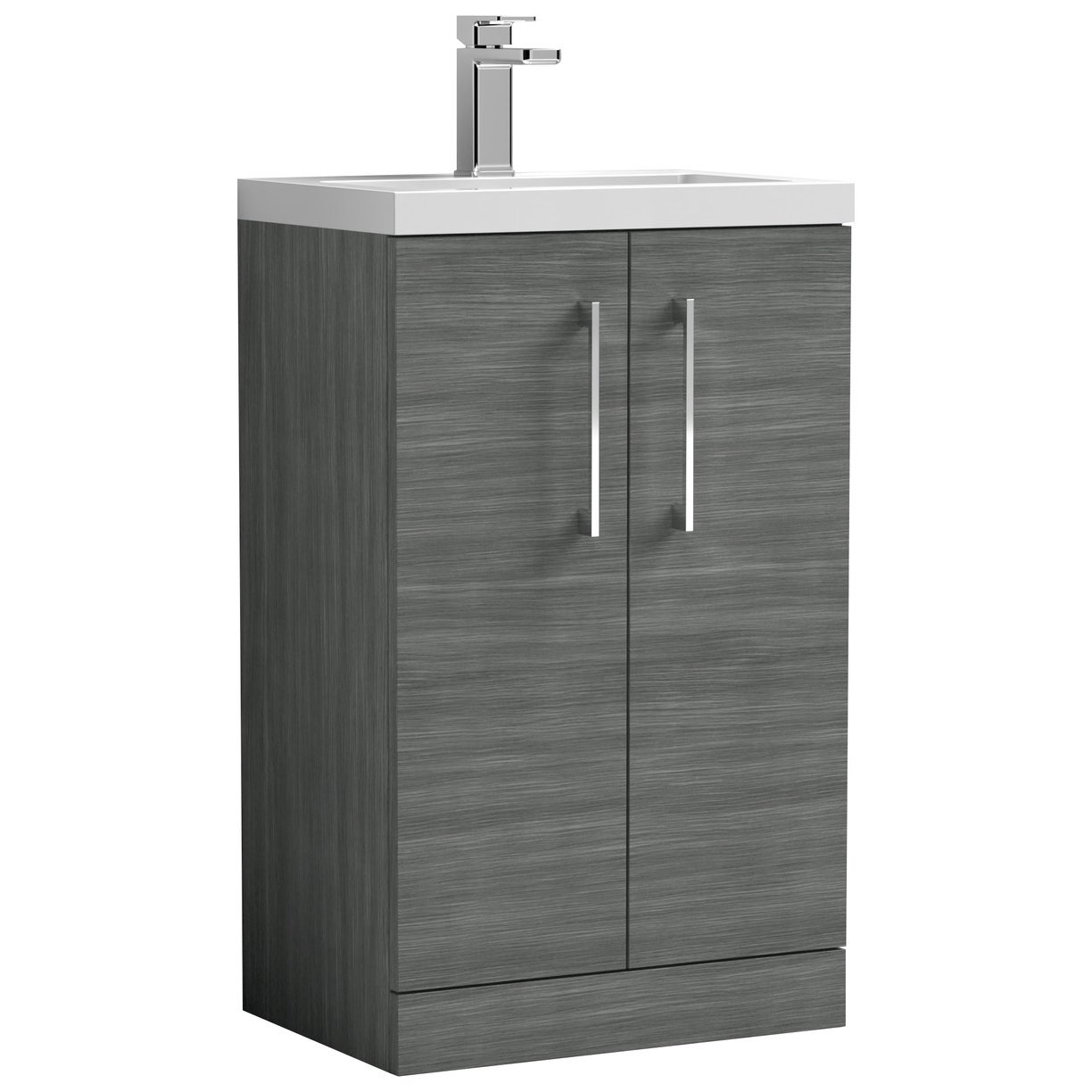 Arno Compact 500mm Floor Standing 2-Door Vanity Unit & Ceramic Basin