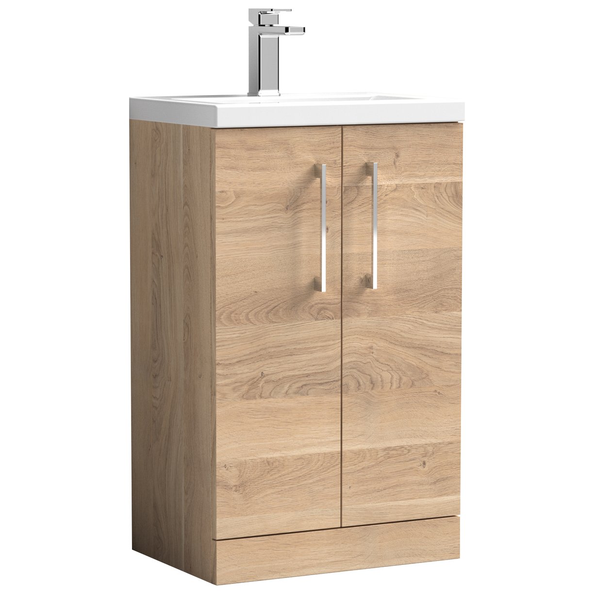 Arno Compact 500mm Floor Standing 2-Door Vanity Unit & Ceramic Basin