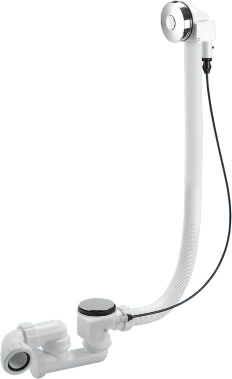 1½" Pop-Up Push Button Bath Waste & Overflow - 1M Cable