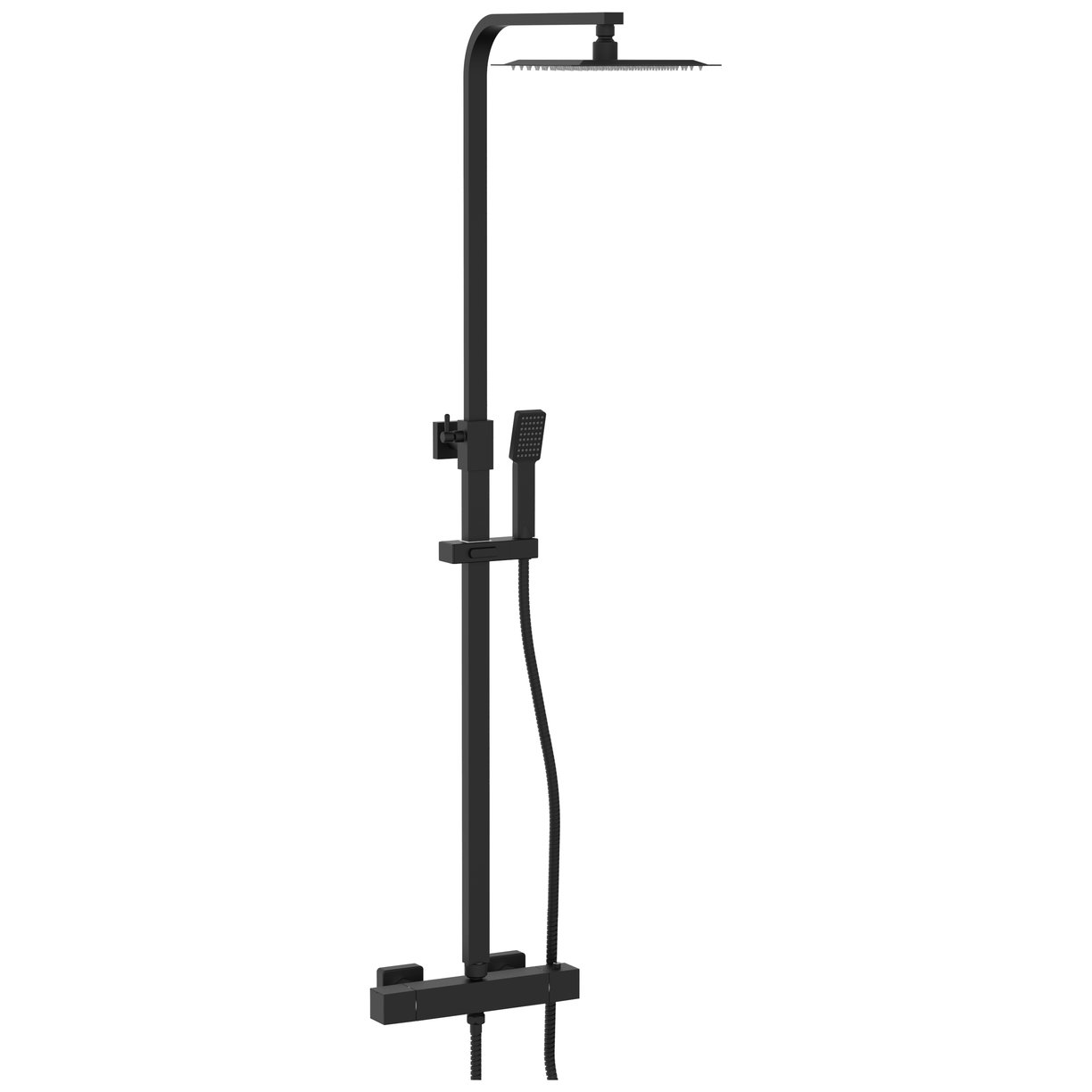 Lunar Square Rigid Riser Shower