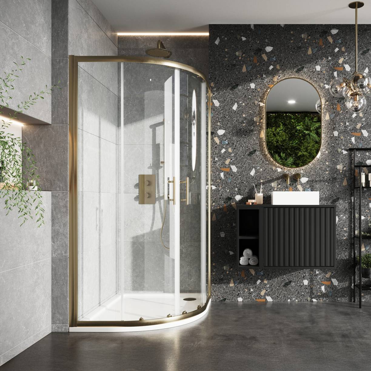 Korra 800mm Double Door Quadrant